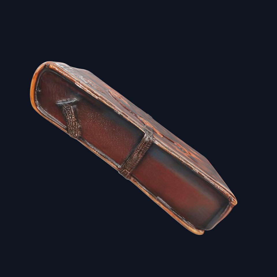 Vintage Compass Leather Notebook D Model Pack